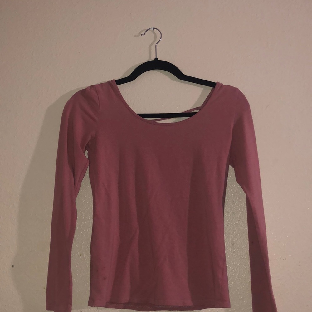 Mauve long sleeve blouse
